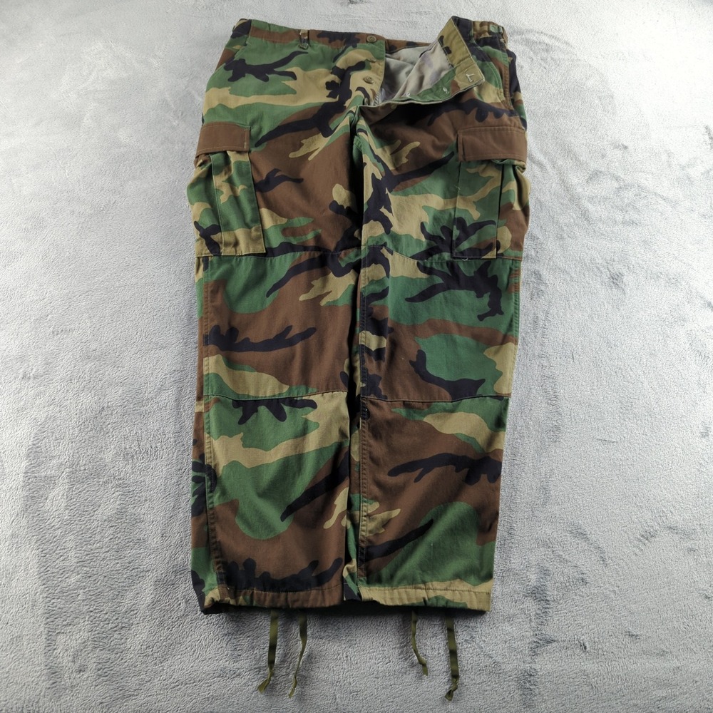 Vintage 90s US Military Pants Mens XL Regular Woodland Camo BDU Combat